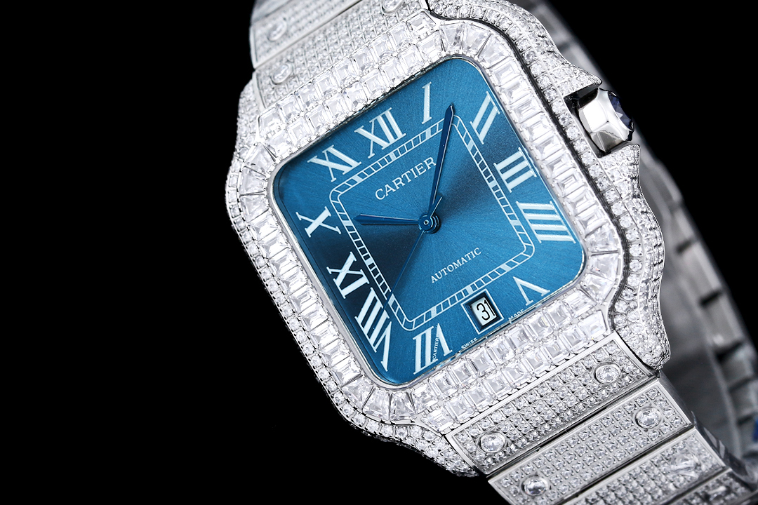 Santos De Diamond Watch 40mm Stainless Steel