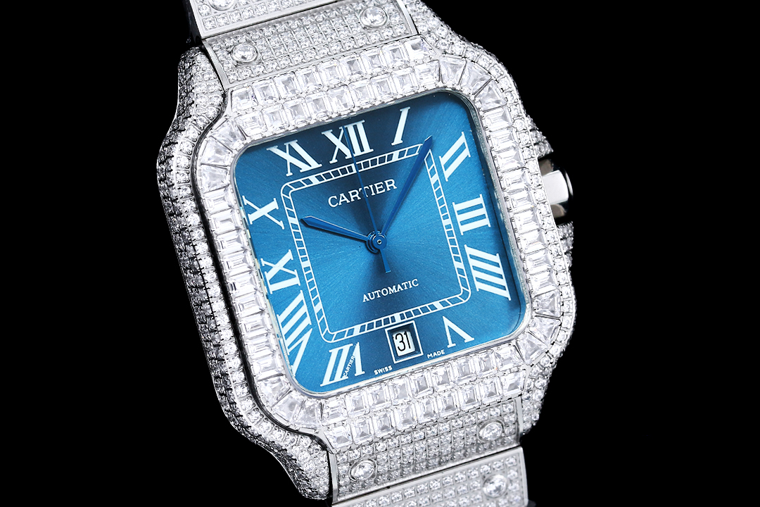 Santos De Diamond Watch 40mm Stainless Steel