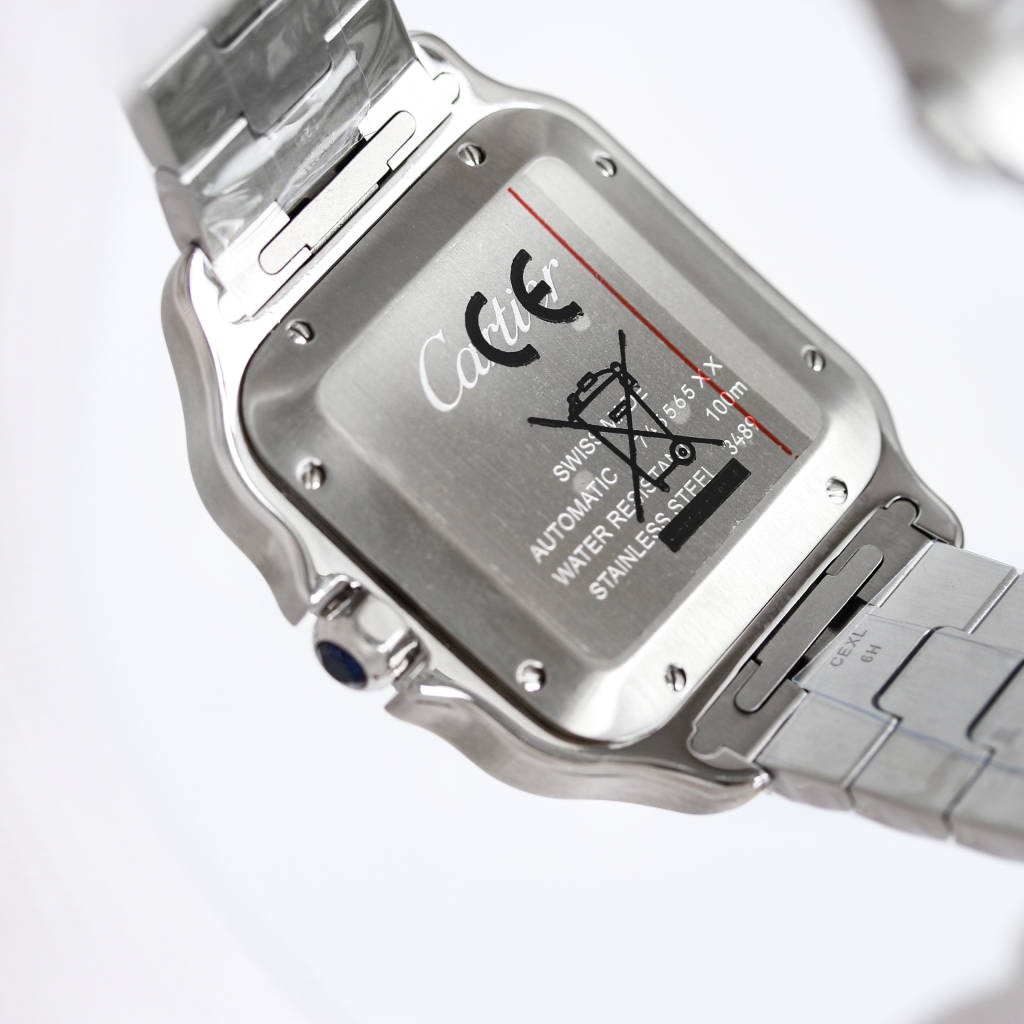 BVF Super Clone Santos Two Size | Silver Case | Green Dial & Steel Strap