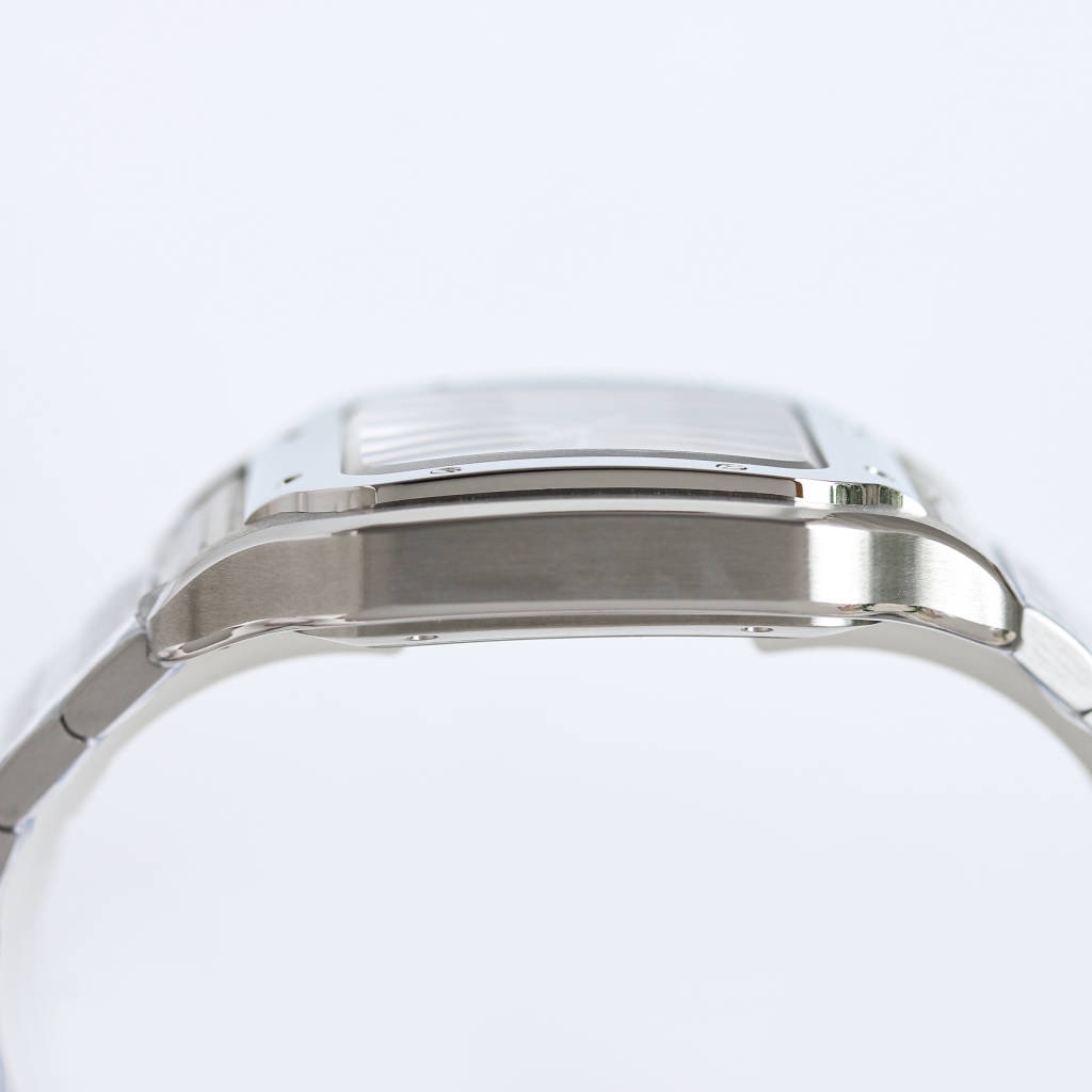 BVF Super Clone Santos Two Size | Silver Case | Brown Dial & Steel Strap
