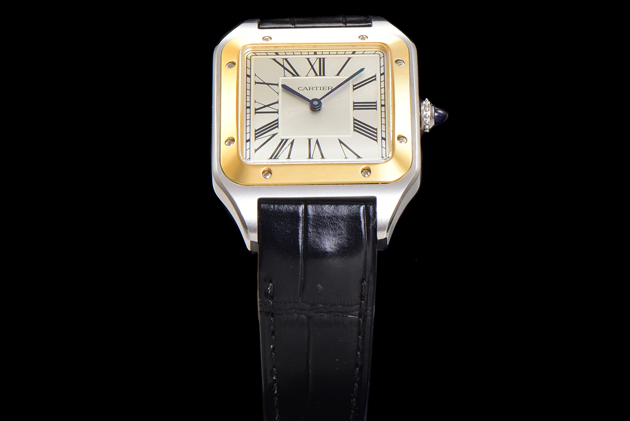 Super Clone | F1 Factory Santos-Dumont Watch All Sizes Model Two-Tone Case Black Strap