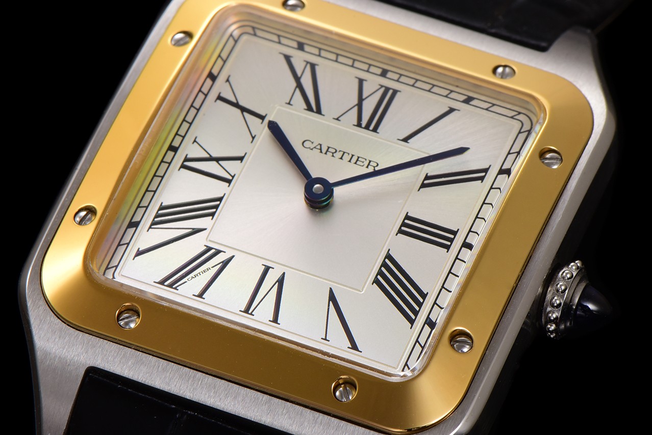 Super Clone | F1 Factory Santos-Dumont Watch All Sizes Model Two-Tone Case Black Strap