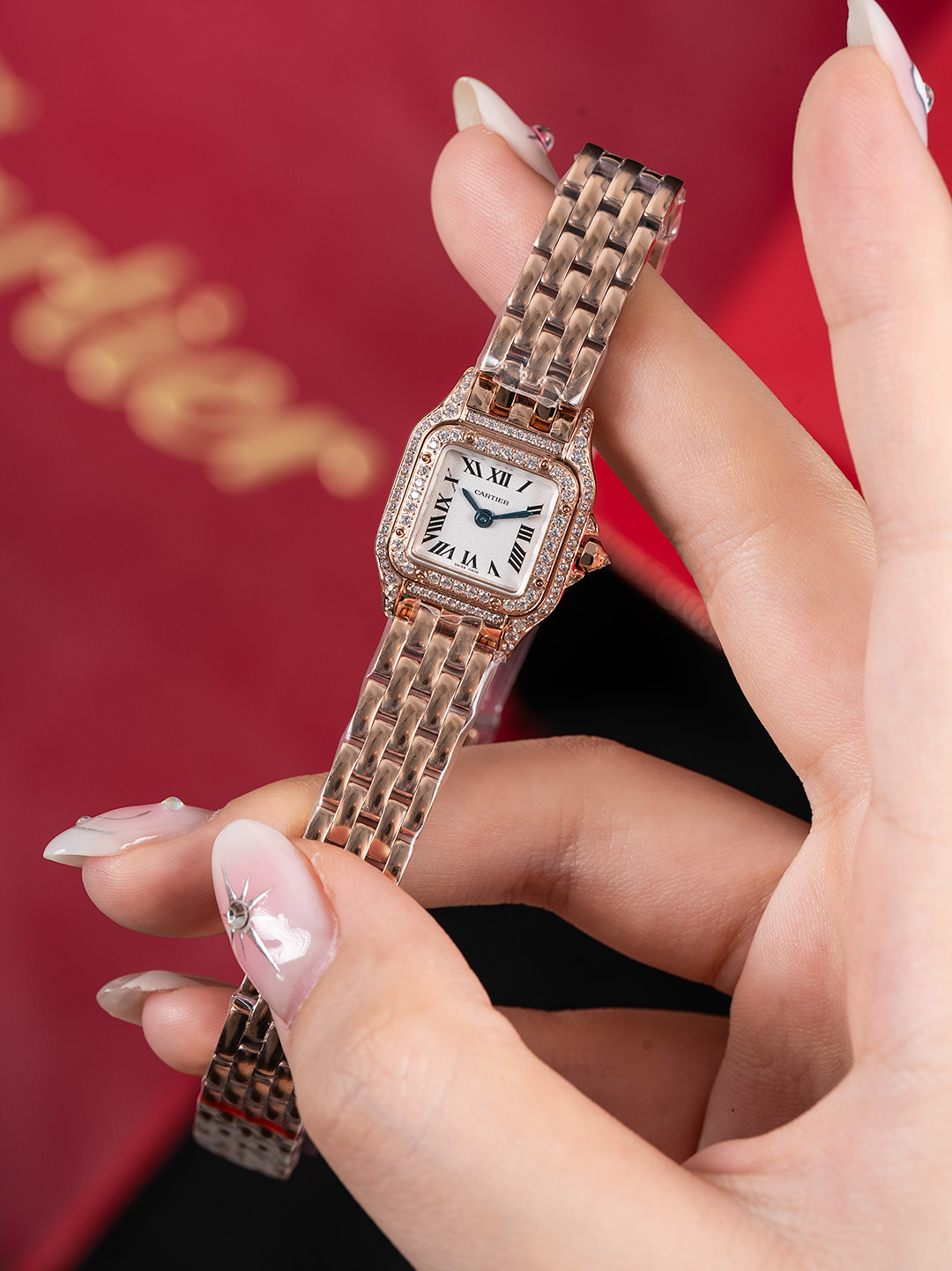 Super Clone | AF Factory Panthère Watch All Sizes Model Rose Gold Diamond Bracelet