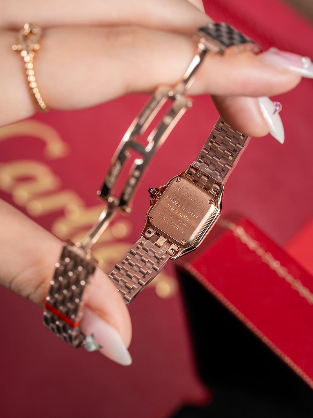 Super Clone | AF Factory Panthère Watch All Sizes Model Rose Gold Diamond Bracelet