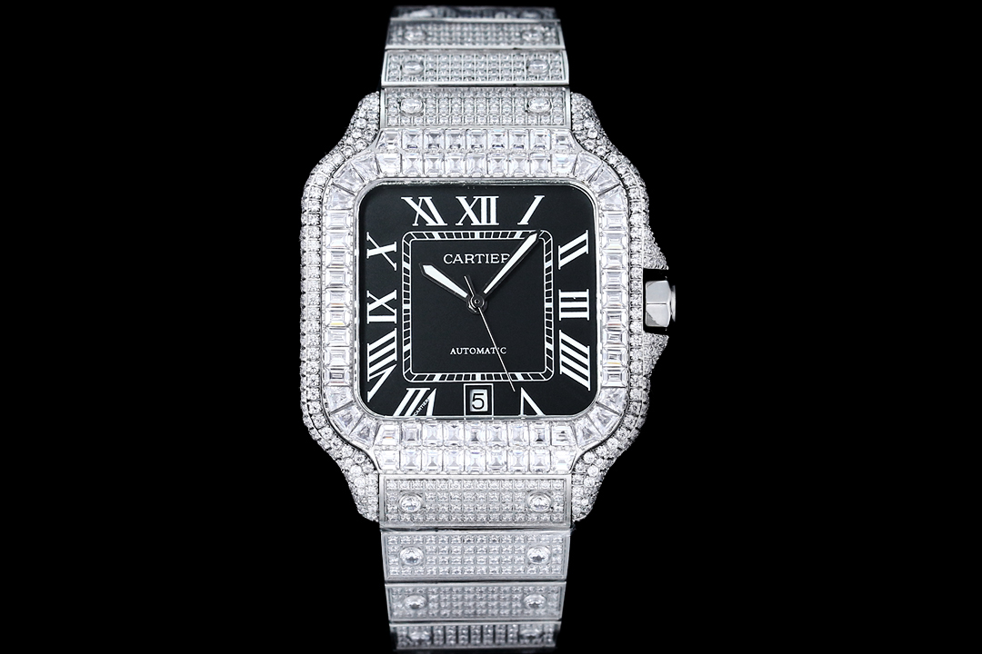 Santos Men 40mm Diamond Iced Out XL