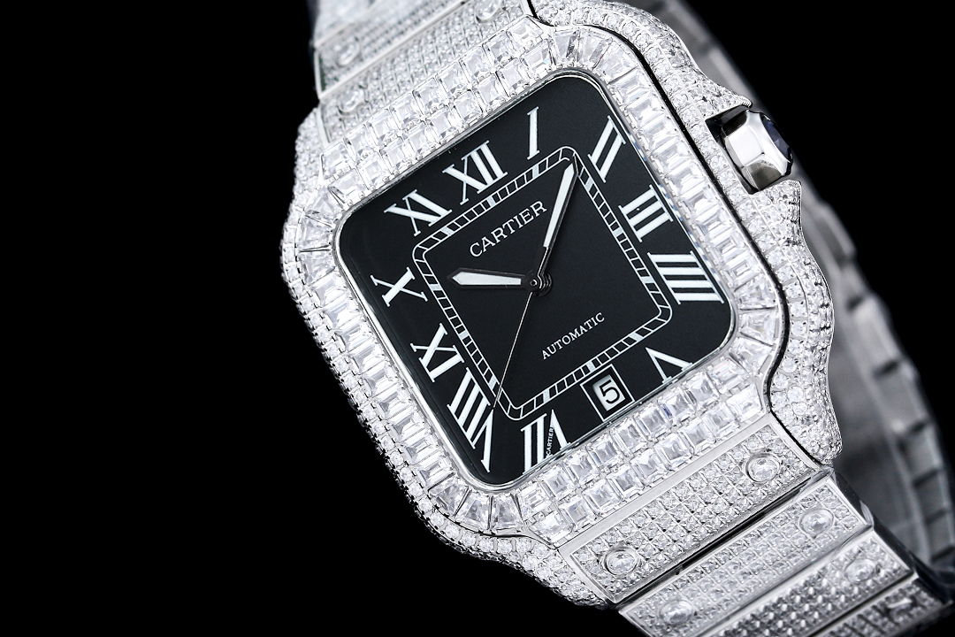 Santos Men 40mm Diamond Iced Out XL