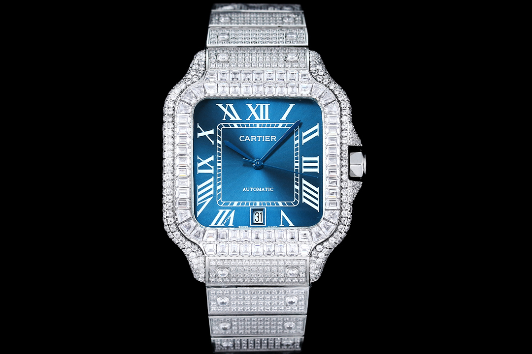 Santos De Diamond Watch 40mm Stainless Steel