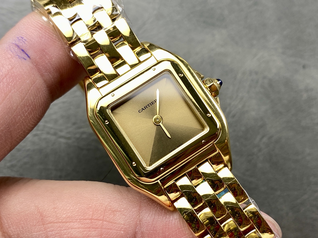 Super Clone | AF Factory Panthère Watch All Sizes Model Yellow Gold Diamond Bezel Gold Dial