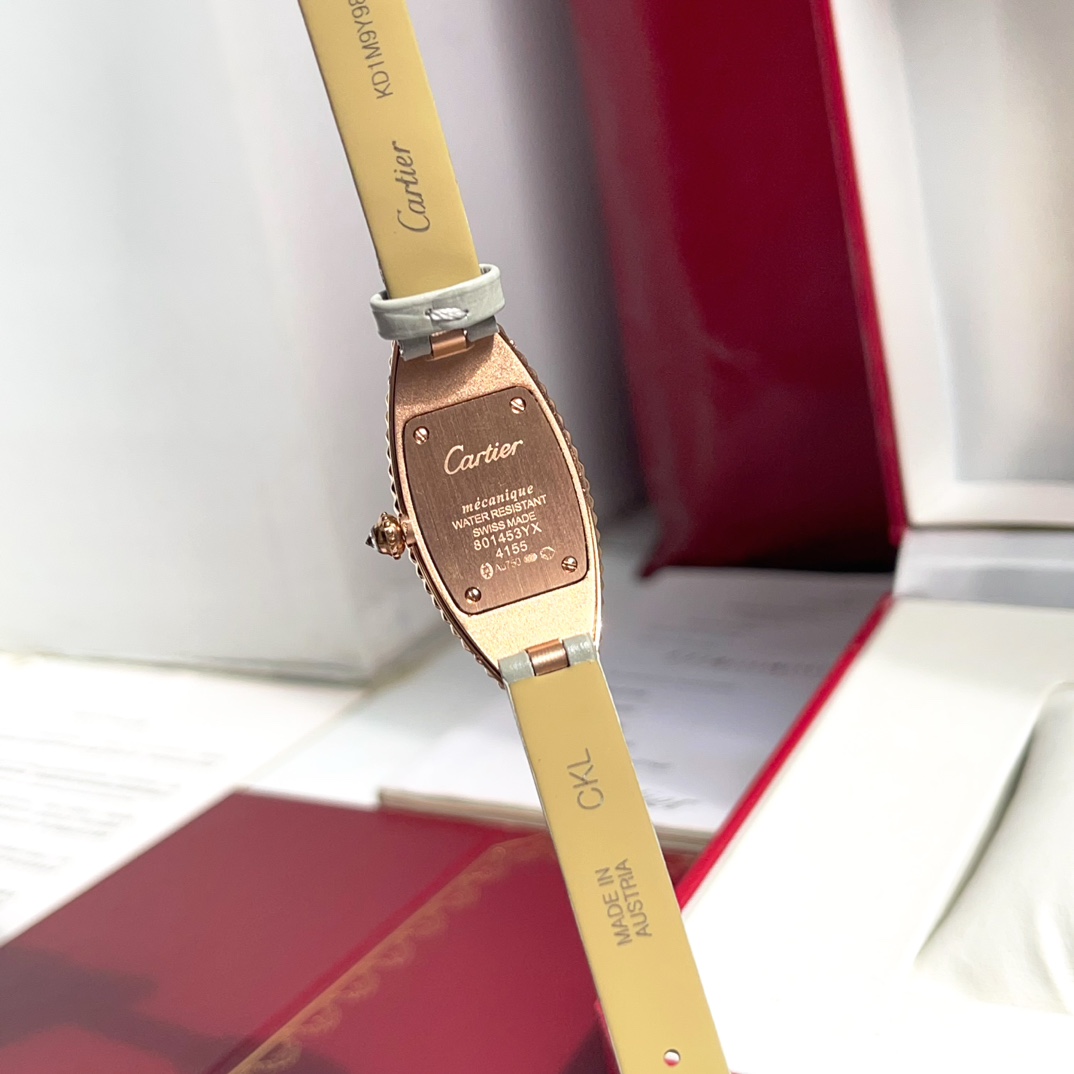 Baignoire Allongee Diamonds Silver Ladies Watch