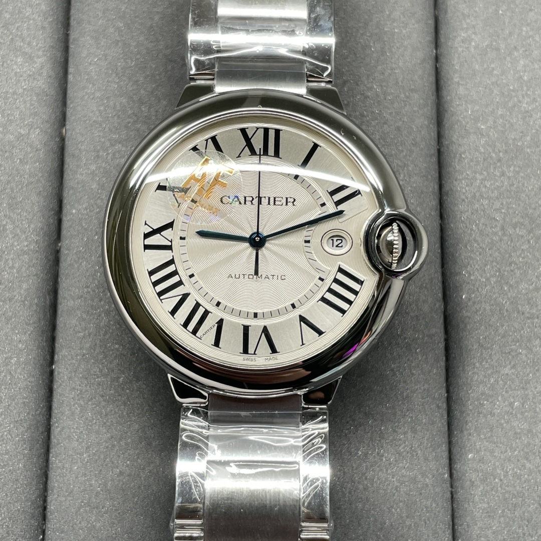 Ballon Bleu 36mm Stainless Steel Watch Silver Roman Dial