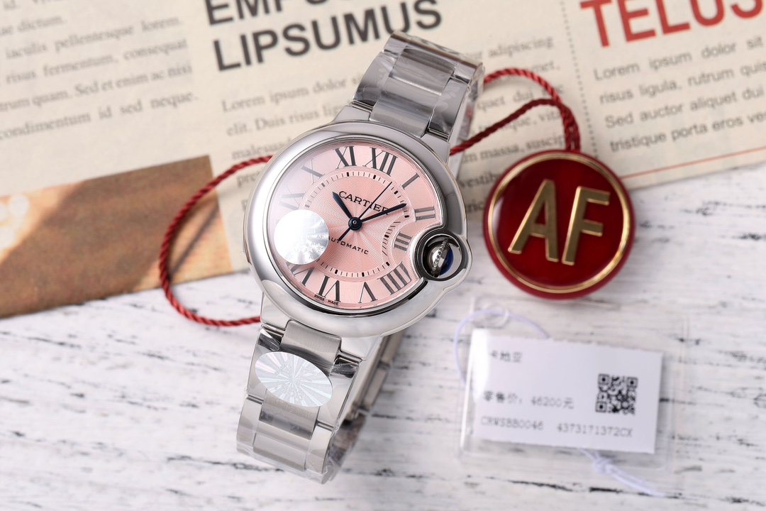 Ballon Bleu 28mm Ladies SS Quartz Pink Dial