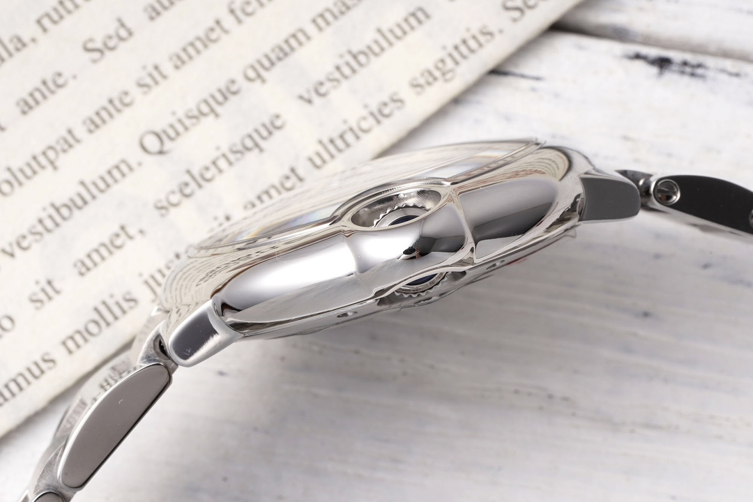 Ballon Bleu Red Dial Steel Ladies Watch