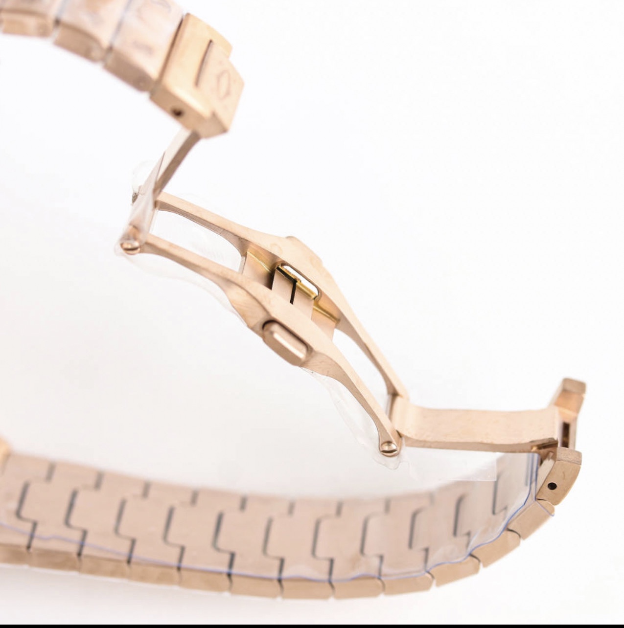 BVF Super Clone Santos | Rose Gold Case with Diamonds | White Dial & Steel Strap