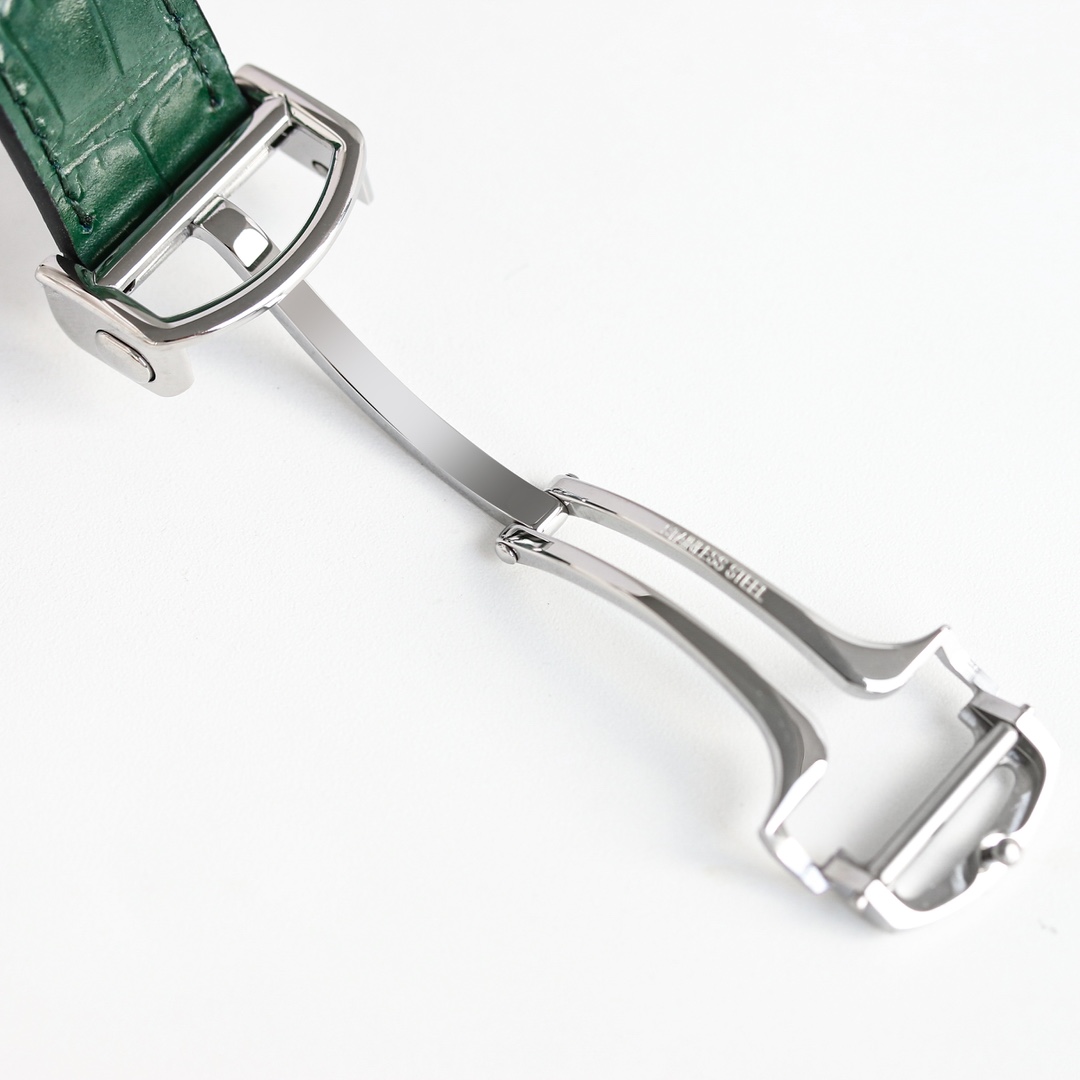 BVF Super Clone Santos Large Size | Silver Case | Green Dial & Green Strap