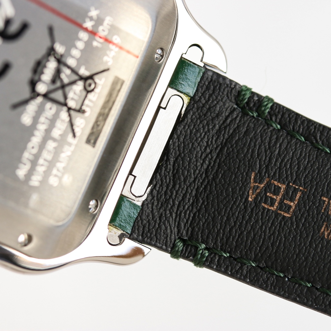 BVF Super Clone Santos Large Size | Silver Case | Green Dial & Green Strap