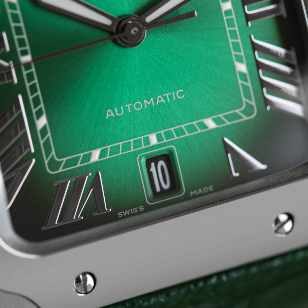 BVF Super Clone Santos Large Size | Silver Case | Green Dial & Green Strap