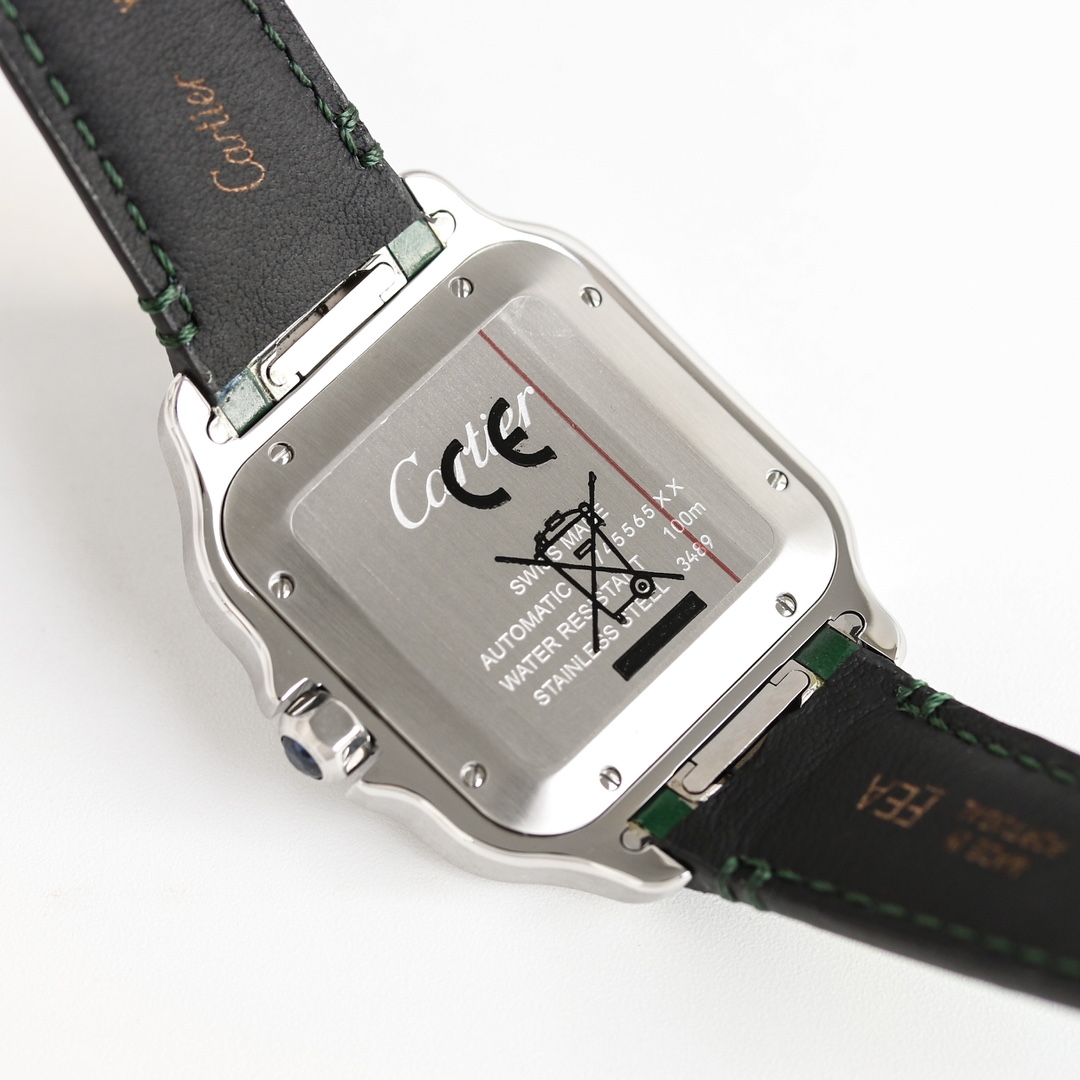 BVF Super Clone Santos Large Size | Silver Case | Green Dial & Green Strap