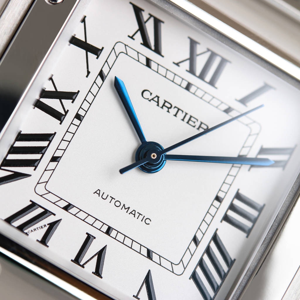 BVF Super Clone Santos Medium Size | Silver Case | White Dial & Steel Strap