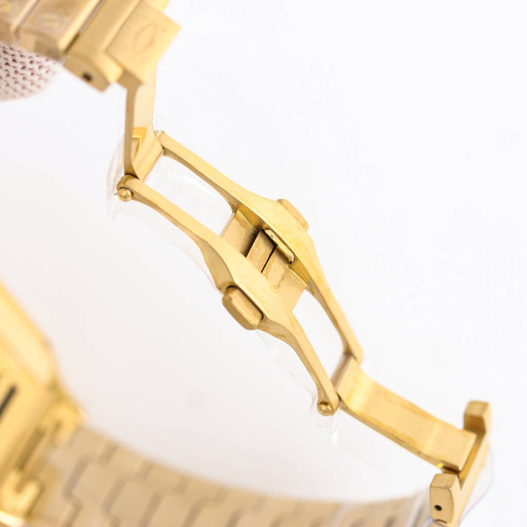 BVF Super Clone Santos | Gold Case with Diamonds | White Dial & Steel Strap