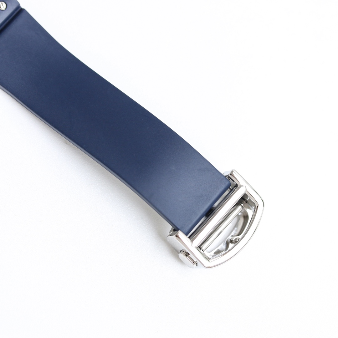 BVF Super Clone Santos Large Size | Blue Silver Case | Blue Dial & Blue Plastic Strap