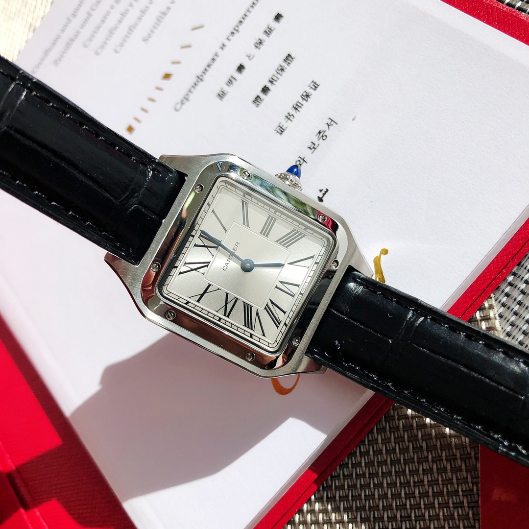 Super Clone | F1 Factory Santos-Dumont Watch All Sizes Model Steel Case Black Strap