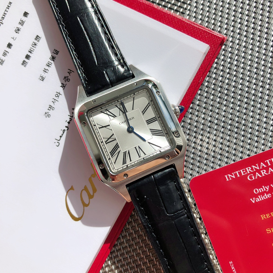 Super Clone | F1 Factory Santos-Dumont Watch All Sizes Model Steel Case Black Strap