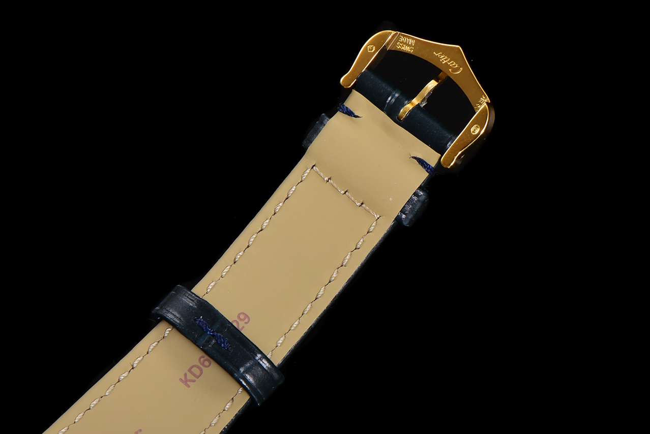 Super Clone | F1 Factory Santos-Dumont Replica | Gold Color Case | Dark Blue Strap | All Sizes