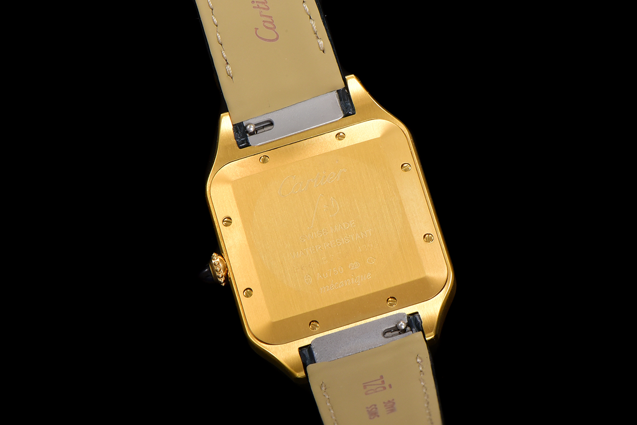 Super Clone | F1 Factory Santos-Dumont Replica | Gold Color Case | Dark Blue Strap | All Sizes