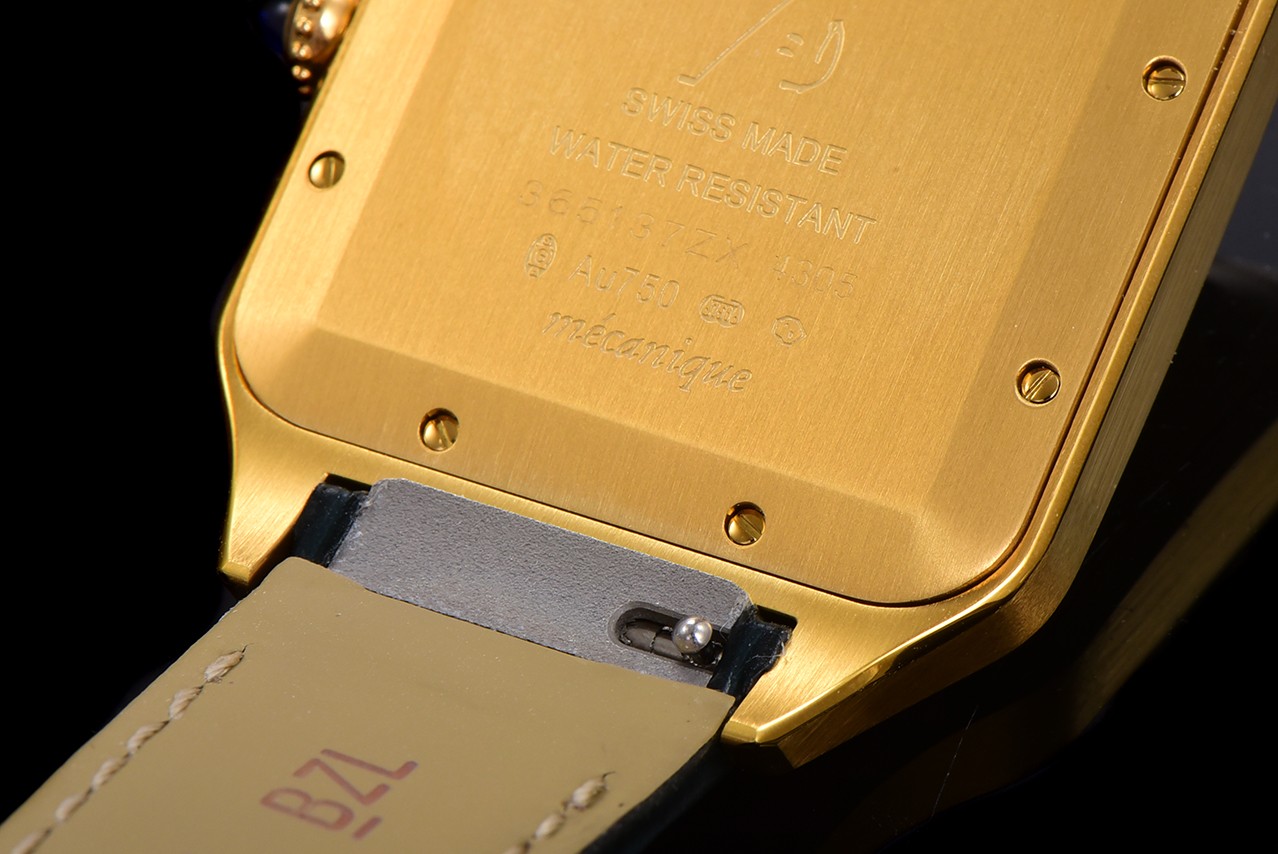 Super Clone | F1 Factory Santos-Dumont Replica | Gold Color Case | Dark Blue Strap | All Sizes