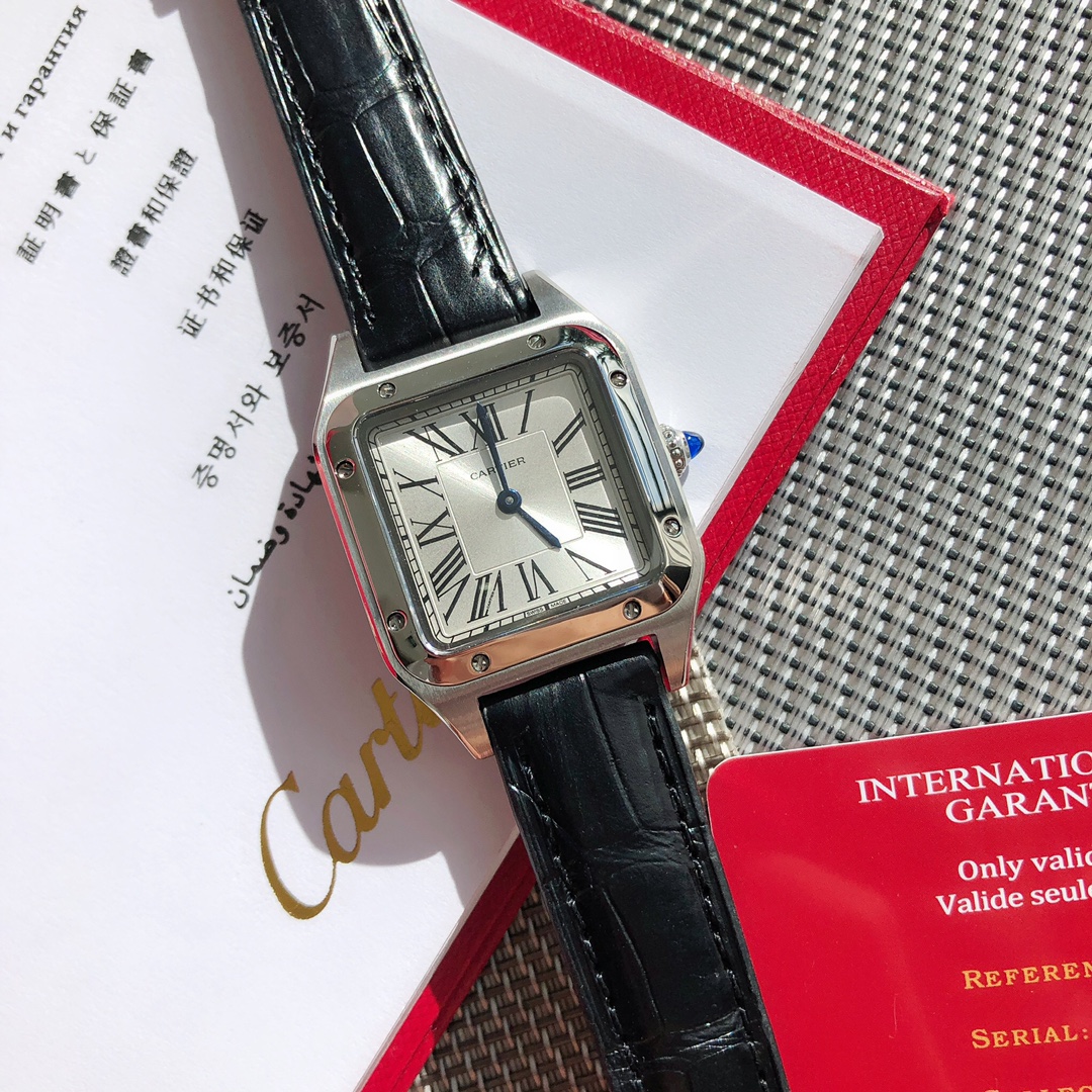 Super Clone | F1 Factory Santos-Dumont Watch All Sizes Model Steel Case Black Strap