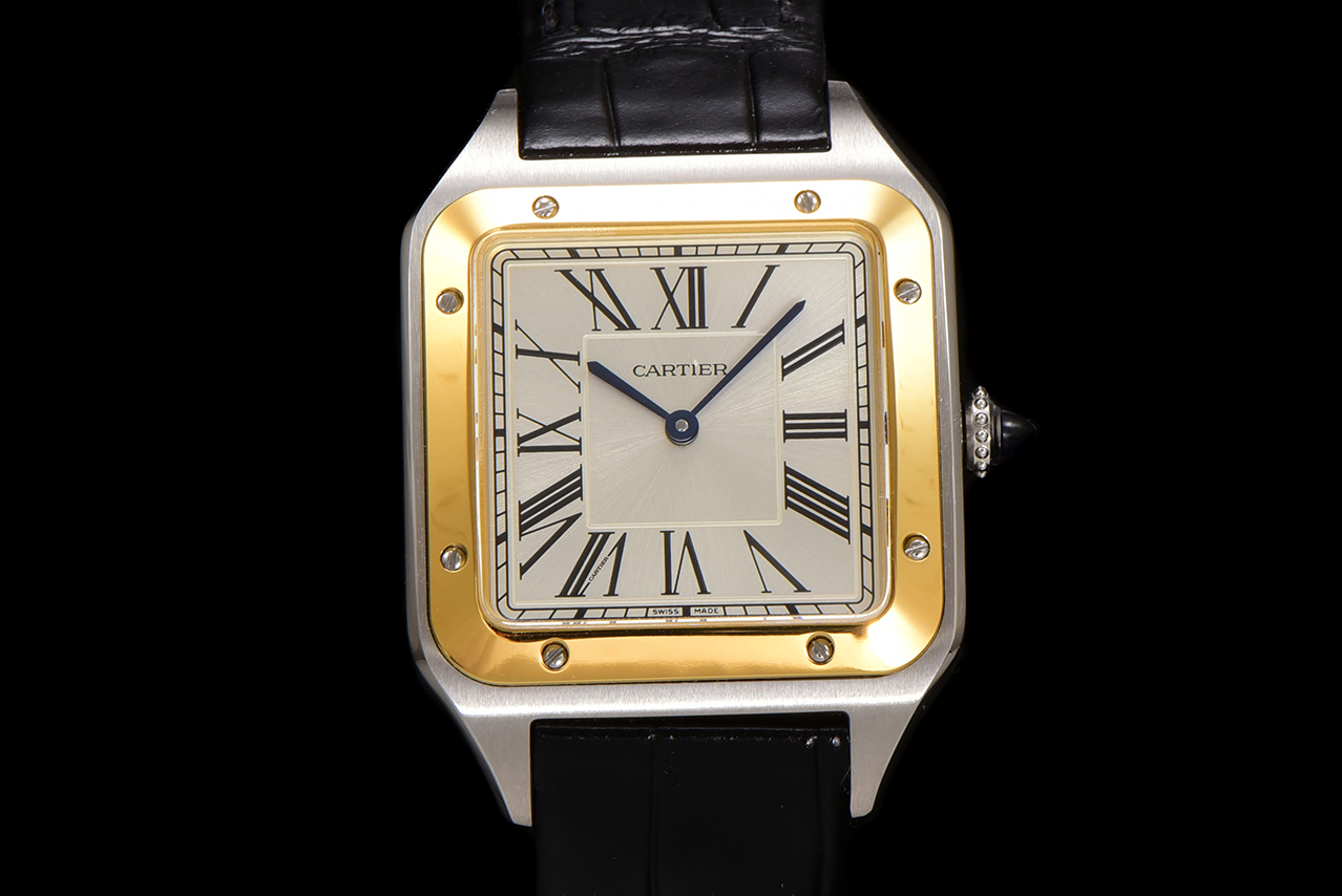 Super Clone | F1 Factory Santos-Dumont Watch All Sizes Model Two-Tone Case Black Strap