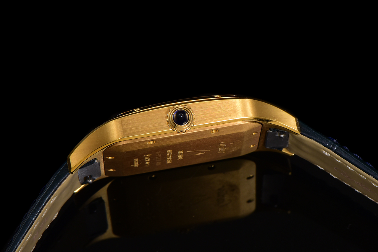 Super Clone | F1 Factory Santos-Dumont Replica | Gold Color Case | Dark Blue Strap | All Sizes