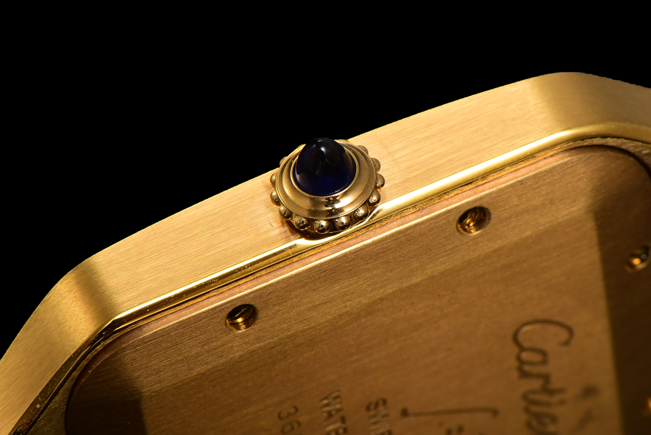 Super Clone | F1 Factory Santos-Dumont Replica | Gold Color Case | Dark Blue Strap | All Sizes