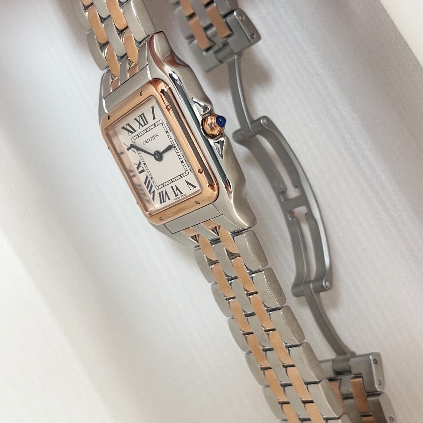 Super Clone | AF Factory Panthère Watch All Sizes Model Two-Tone Rose Gold Bracelet