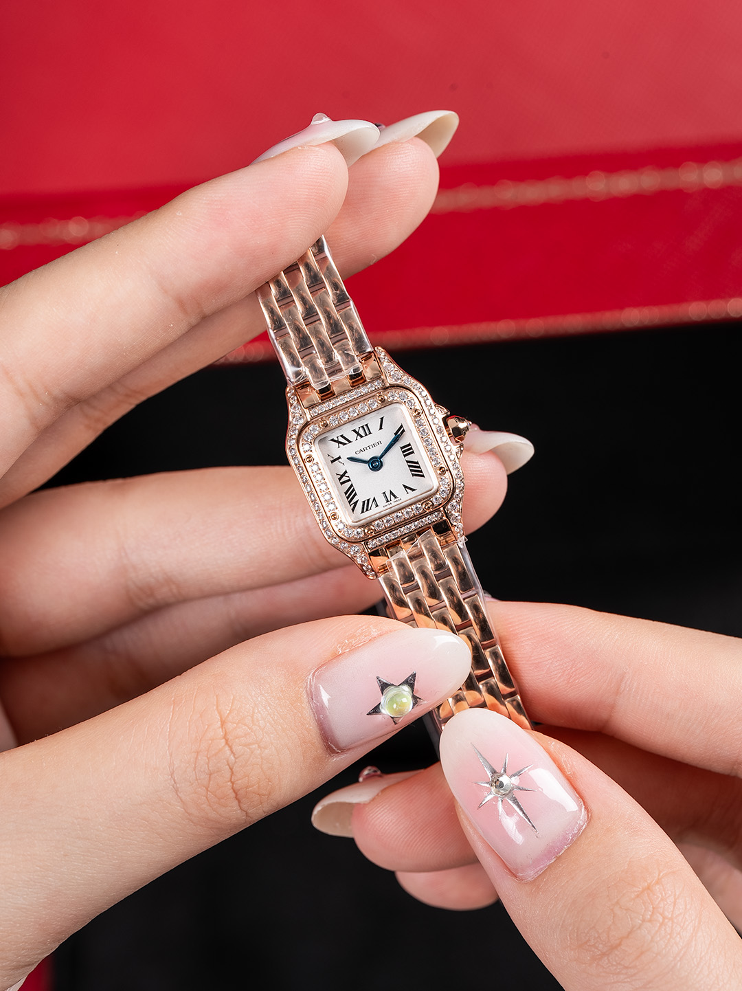 Super Clone | AF Factory Panthère Watch All Sizes Model Rose Gold Diamond Bracelet