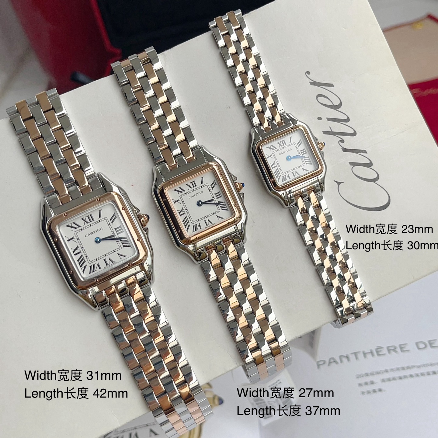 Super Clone | AF Factory Panthère Watch All Sizes Model Two-Tone Rose Gold Bracelet