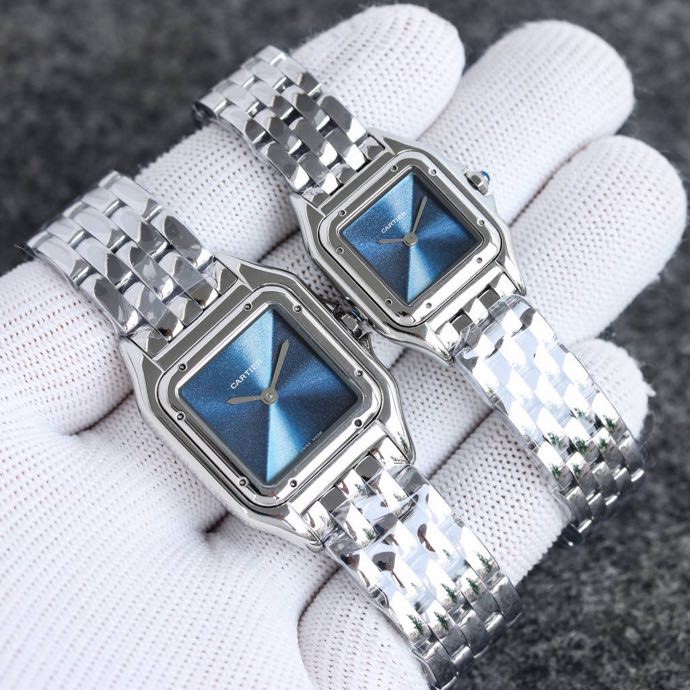 Super Clone | AF Factory Panthère Watch All Sizes Model Steel Diamond Bezel Blue Dial