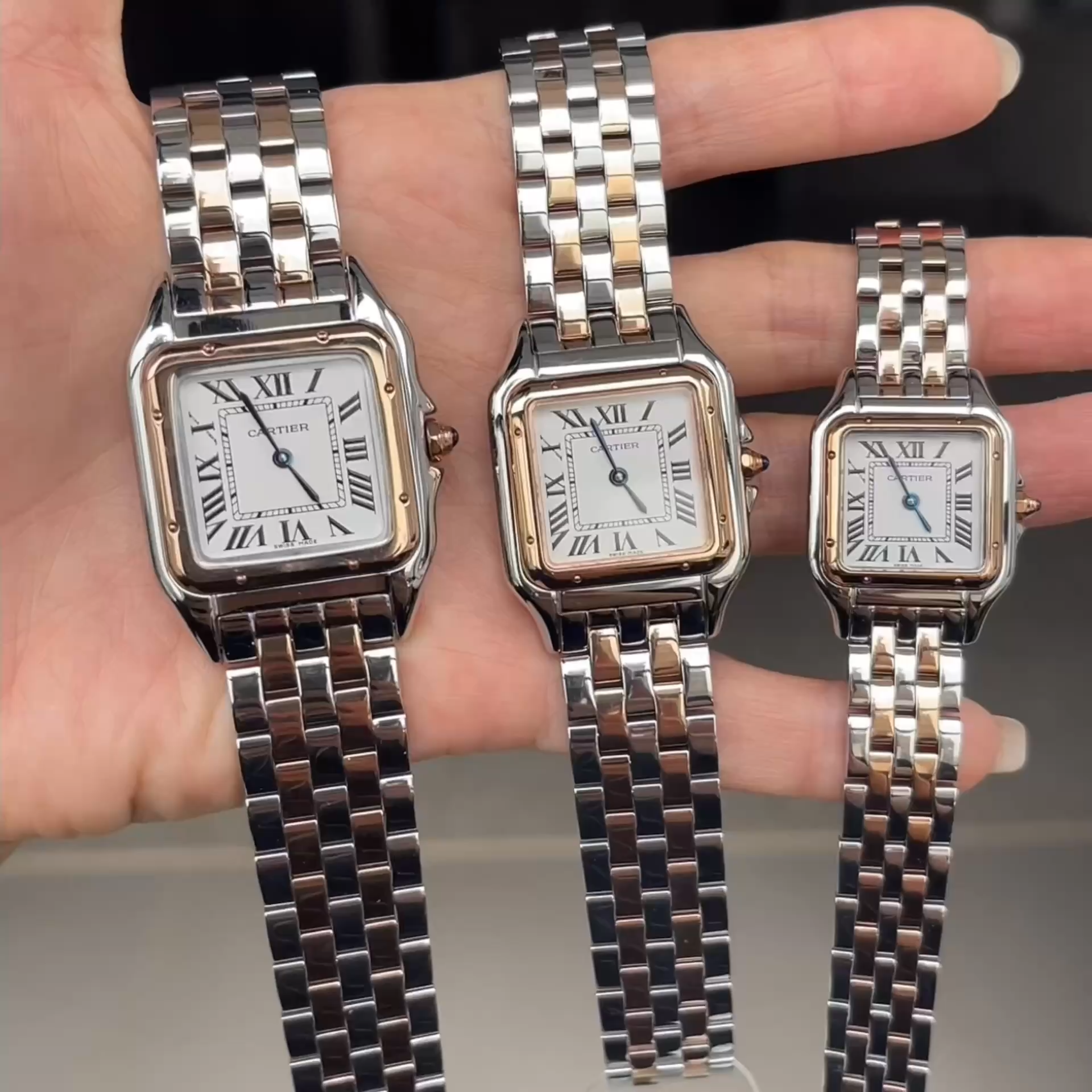 Super Clone | AF Factory Panthère Watch All Sizes Model Two-Tone Rose Gold Bracelet