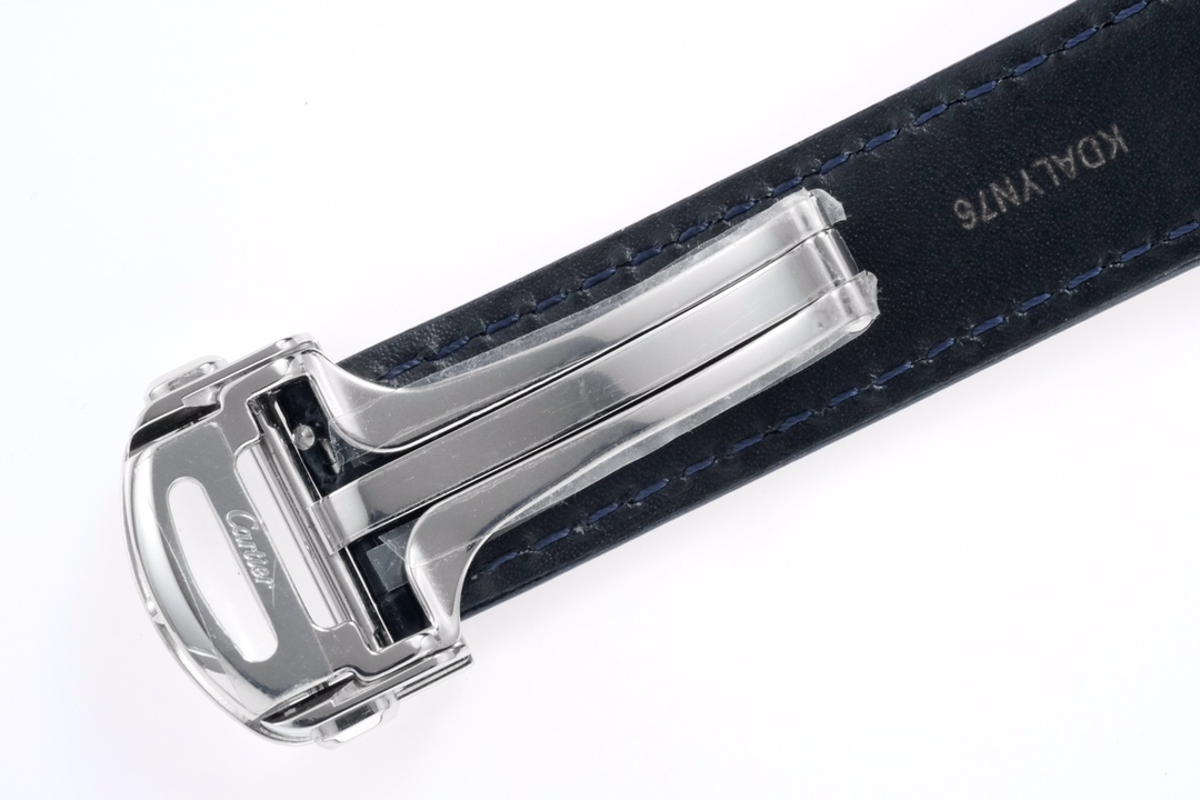 Super Clone | BV Factory Pasha Watch 35mm Model Steel Case Blue Leather Strap