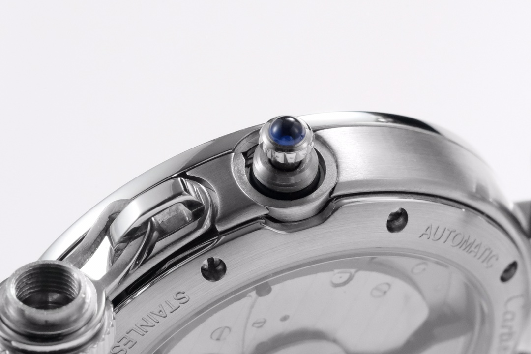 Super Clone | BV Factory Pasha Watch 35mm Model Steel Case Purple Leather Strap