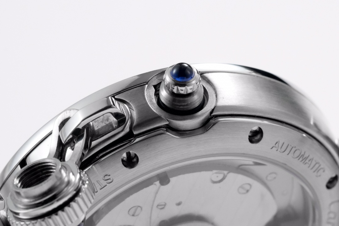 Super Clone | BV Factory Pasha Watch 35mm Model Steel Case Red Leather Strap