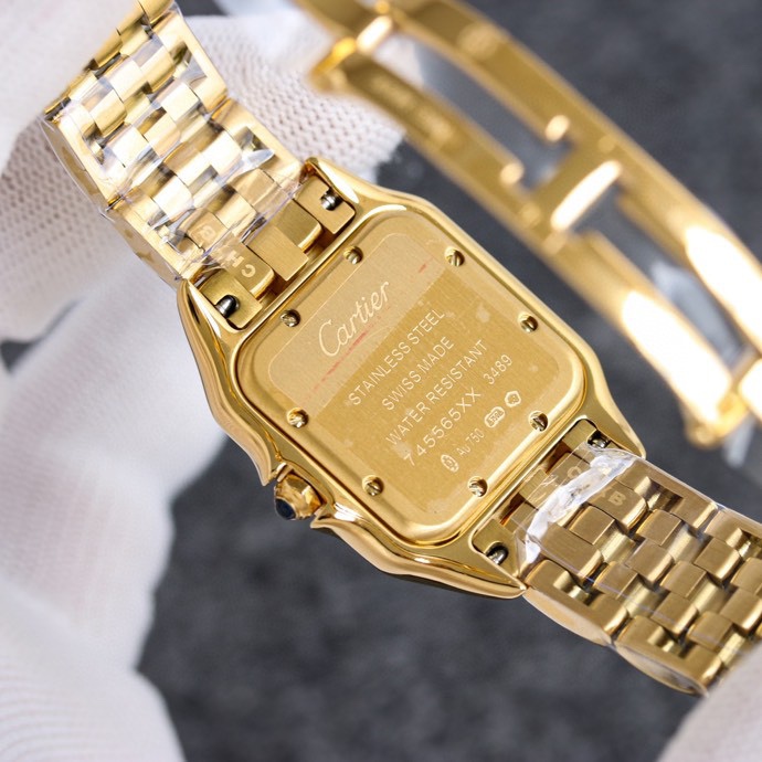 Super Clone | AF Factory Panthère Watch All Sizes Model Yellow Gold Diamond Bezel Gold Dial