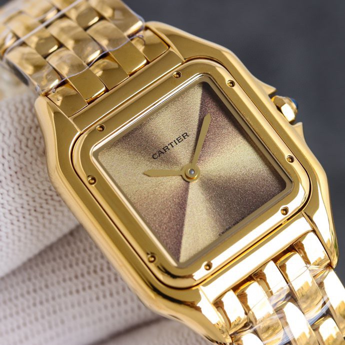 Super Clone | AF Factory Panthère Watch All Sizes Model Yellow Gold Diamond Bezel Gold Dial