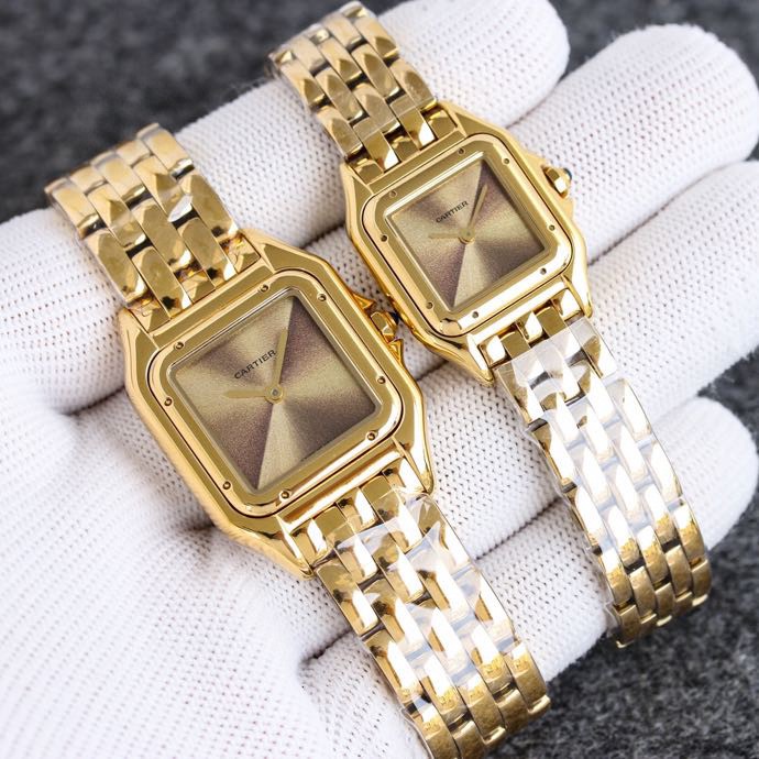 Super Clone | AF Factory Panthère Watch All Sizes Model Yellow Gold Diamond Bezel Gold Dial