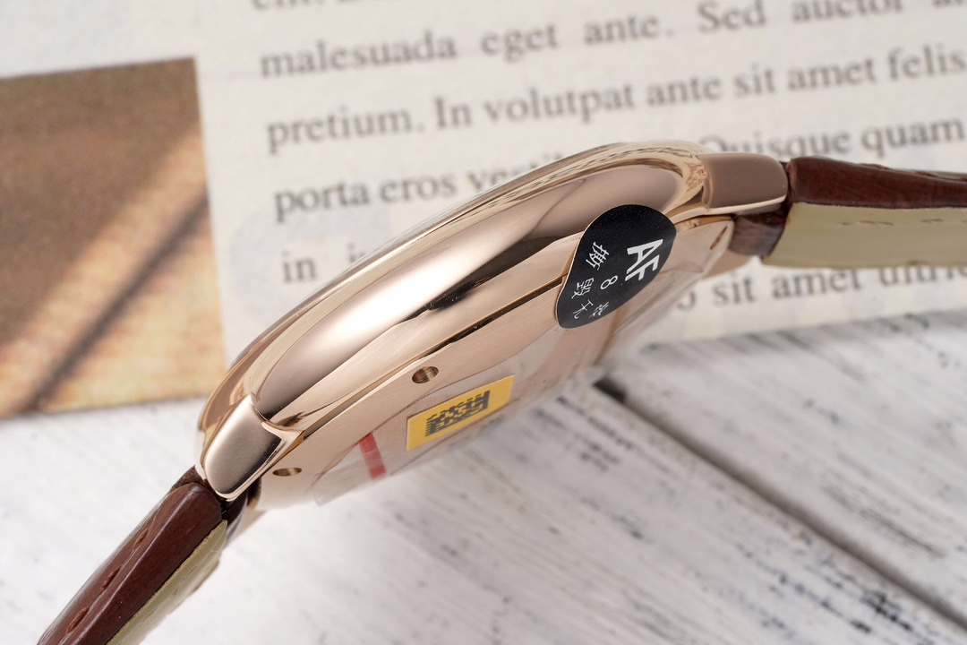 AF Factory Ballon Bleu Watch 33mm Rose Gold Case Dark Red Leather Strap (Multiple Dial Options)