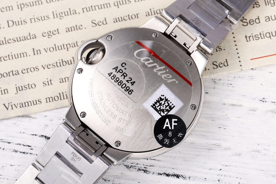 AF Factory Ballon Bleu Watch 33mm Silver Case Silver Bracelet Diamond Dial