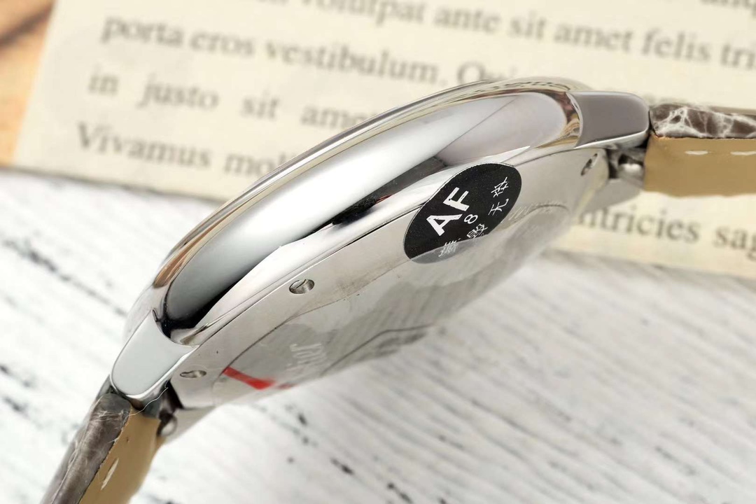 AF Factory Ballon Bleu Watch 33mm Silver Case Silver Dial Grey Leather Strap