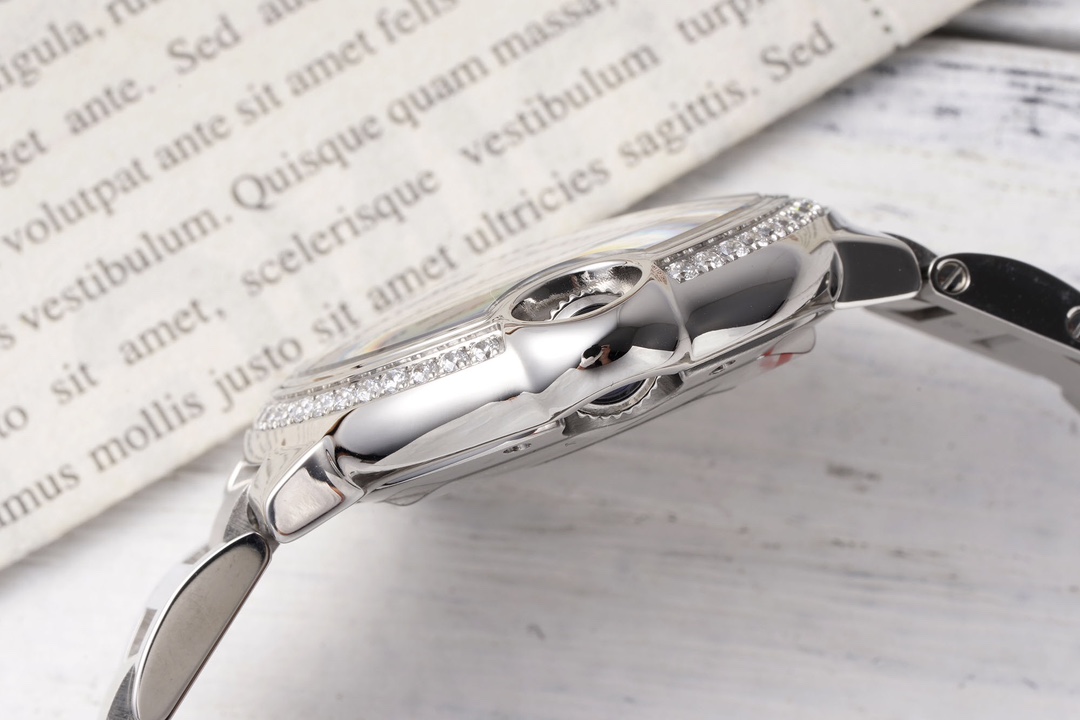 AF Factory Ballon Bleu Watch 33mm Silver Diamond Case Silver Bracelet (Multiple Dial Options)