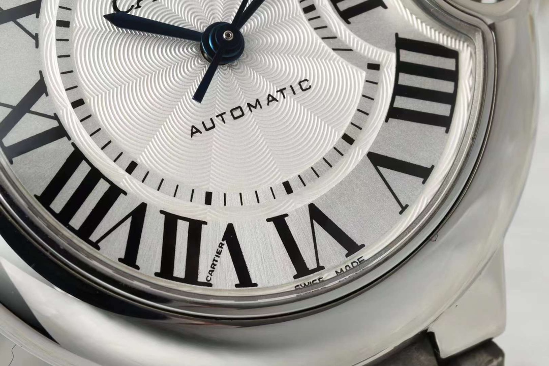 AF Factory Ballon Bleu Watch 33mm Silver Case Silver Dial Grey Leather Strap