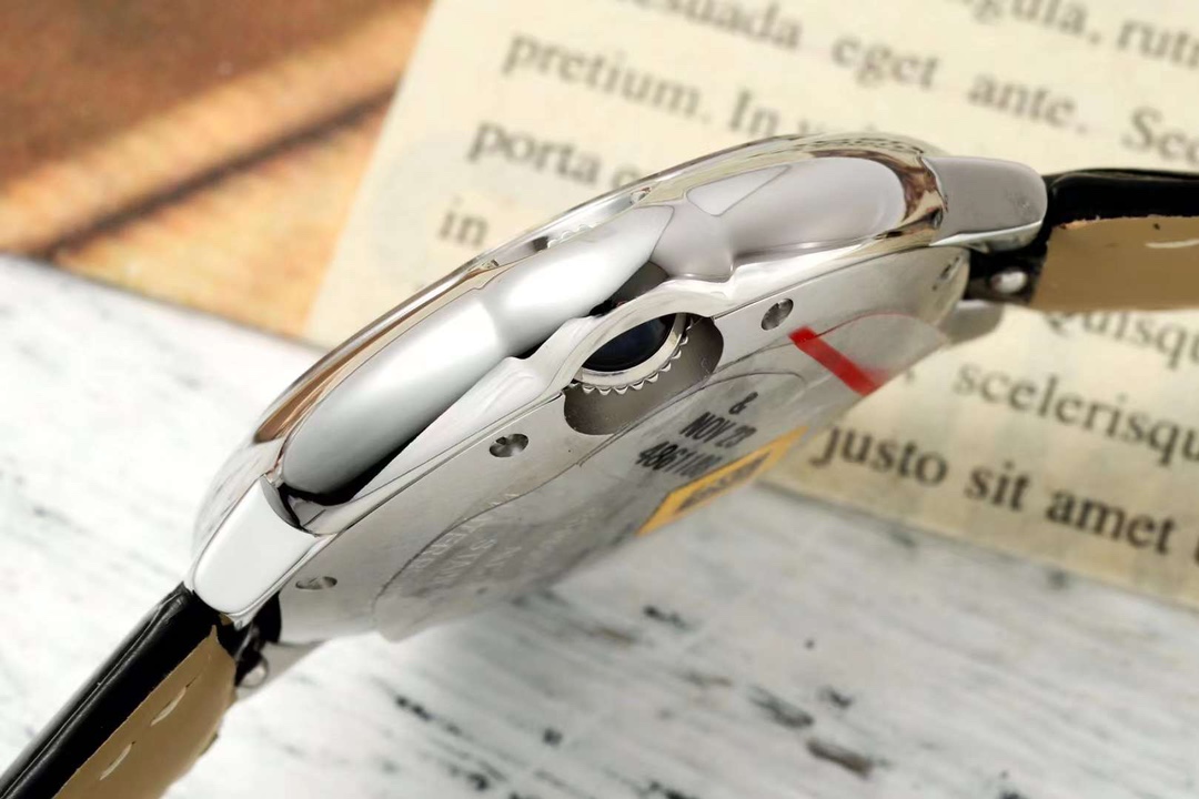 AF Factory Ballon Bleu Watch 33mm Silver Case Silver Dial Black Leather Strap